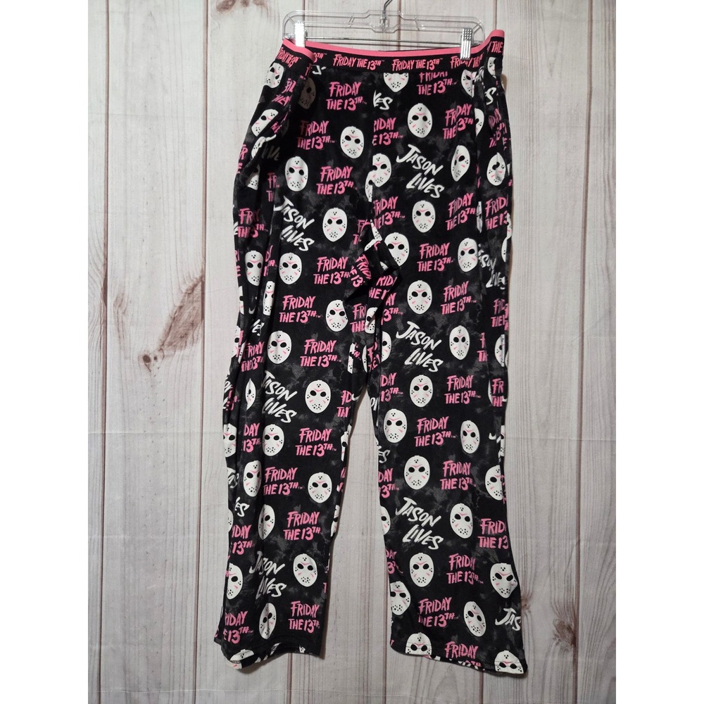 Friday the 13th Jason Voorhees Pajama Pants Womens 3X Pink Black Loungewear